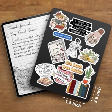 Joyppy Bookish Stickers for Kindle - 50 PCS
