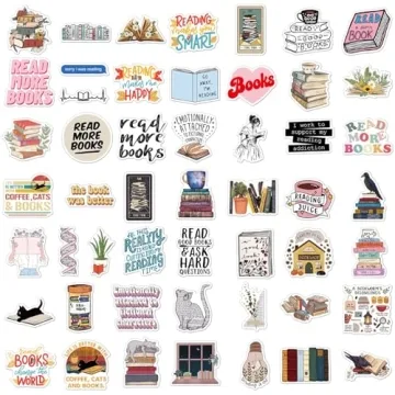 Joyppy Bookish Stickers for Kindle - 50 PCS