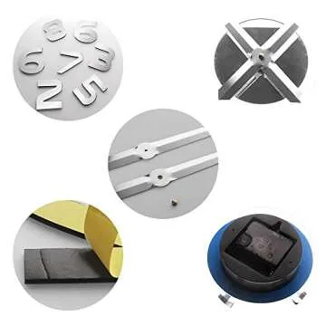 The Geeky Days 12 War Plane Military Wall Art Aircraft Decor Stickers Battle Planes Airplanes DIY Giant Wall Clock Aviation Large Clock Watch(Silver)