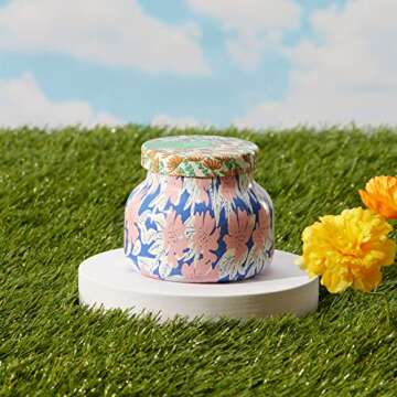 Capri Blue Volcano Candle - Pattern Play Petite Glass Jar Candle - Luxury Candle - Long Lasting Cand...