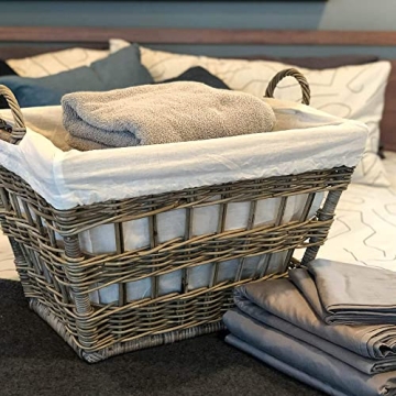 Elegant Kubu Wicker French Laundry Basket - 23x18.5 in