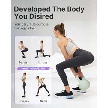 YOTTOY Soft Kettlebell,Kettlebell Anti-Slip Grip Weight for Home Workouts, Kettlebells Set Strength and Safety Guaranteed (10LB-Green)