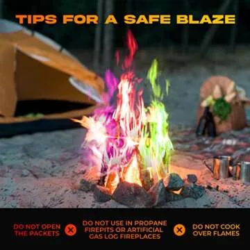 Fire Color Changing Packets Fire Pit (4 Pack) - Perfect for Any Campfire, Bonfire & Outdoor Fireplaces - Perfect Magic Cosmic Mystical Campfire Accessories - Camping Games