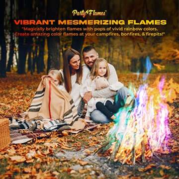 Fire Color Changing Packets Fire Pit (4 Pack) - Perfect for Any Campfire, Bonfire & Outdoor Fireplaces - Perfect Magic Cosmic Mystical Campfire Accessories - Camping Games