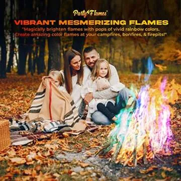 Fire Color Changing Packets Fire Pit (4 Pack) - Perfect for Any Campfire, Bonfire & Outdoor Fireplaces - Perfect Magic Cosmic Mystical Campfire Accessories - Camping Games