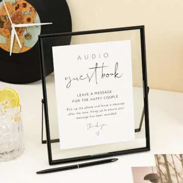 Calculs Wedding Inspo Audio Guest Book Metal Glass Frame