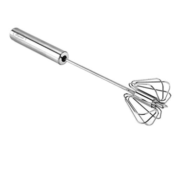 Versatile 12in Stainless Steel Egg Whisk & Frother