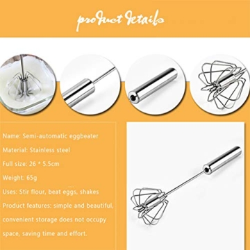 Versatile 12in Stainless Steel Egg Whisk & Frother