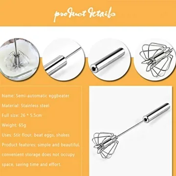 Versatile 12in Stainless Steel Egg Whisk & Frother