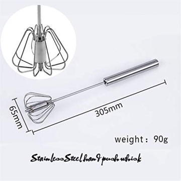 Versatile 12in Stainless Steel Egg Whisk & Frother