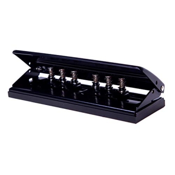 Chris-Wang Adjustable Metal 6-Hole Paper Punch for A5/Personal/Pocket Size Binders