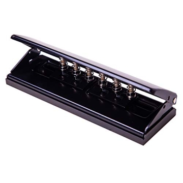 Chris-Wang 6-Hole Paper Punch for A5 Planners - Adjustable & Durable