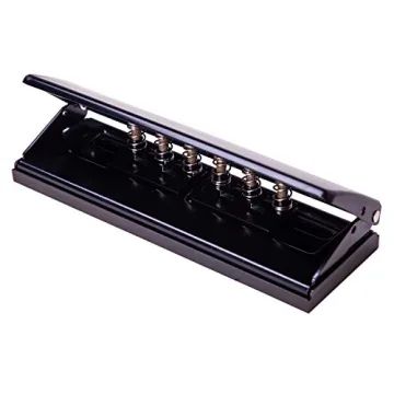 Chris-Wang 6-Hole Paper Punch for A5 Planners - Adjustable & Durable