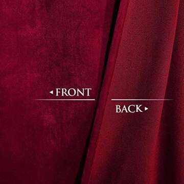 StangH Red Velvet Curtains Thermal Insulation for Home Decor
