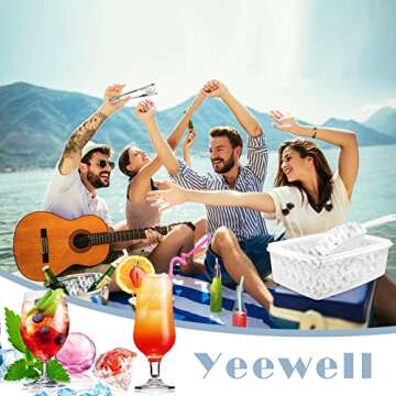 【3 Packs】Ice Cube Tray with Lid and Bin/Round Ice Cube Trays for Freezer/Circle Ice Cube Tray/Round Ice Cube Mold Making 84x1.3 IN Ice Balls Fast Chilling Cocktail Whiskey Tea Coffee Ice Trays