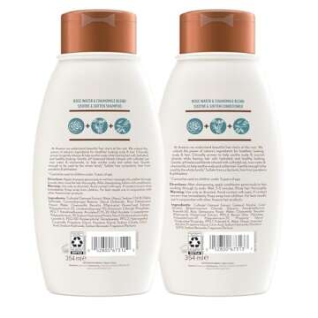 Aveeno Scalp Soothing Rose Water & Chamomile Blen Shampoo & Conditioner for Sensitive and Soft, Sulf...