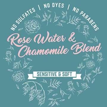 Aveeno Scalp Soothing Rose Water & Chamomile Blen Shampoo & Conditioner for Sensitive and Soft, Sulfate Free, No Dyes or Parabens, 1 Set