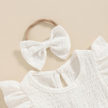 Cute Newborn Baby Girl Romper and Headband Set