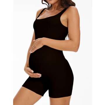 BDITANLE Maternity Workout Romper for Comfort & Style