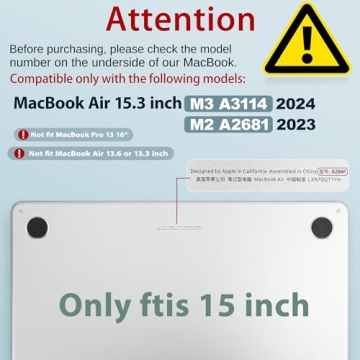 Stylish May Chen MacBook Air 15 Inch Case with Accessories