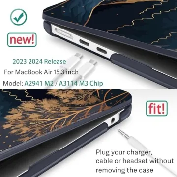 Stylish May Chen MacBook Air 15 Inch Case with Accessories