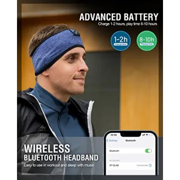 Fulext Sleep Headphones Cozy 10Hrs Bluetooth Earbuds for Sleep