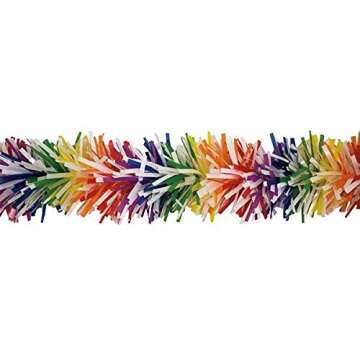TCDesignerProducts Rainbow Twist Garland - 25 Feet Long