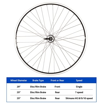 Affordable RCG DW19-700 Rear Wheel for 700C & 29" Bikes