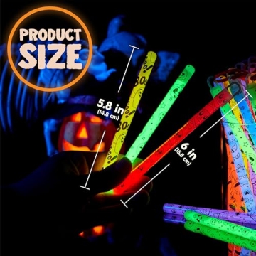 JOYIN Halloween Glow Sticks Party Pack - 30 Pcs Bright Fun