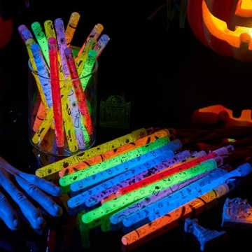 JOYIN Halloween Glow Sticks Party Pack - 30 Pcs Bright Fun