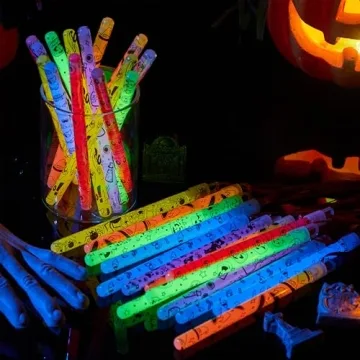 JOYIN Halloween Glow Sticks Party Pack - 30 Pcs Bright Fun