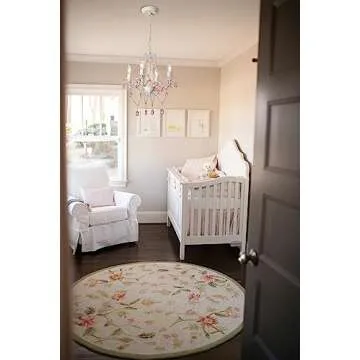 Atop Lighting Decor Pink Chandelier Small White Chandelier Mini Acrylic Chandelier Crystals 4 Light Chandelier for Bedroom