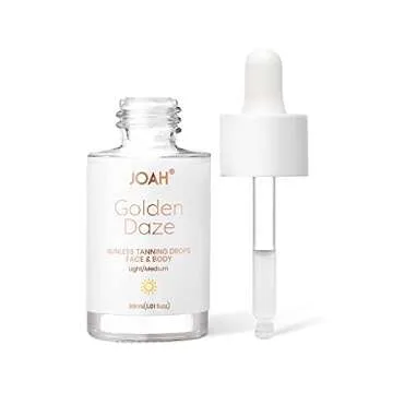 JOAH Self Tanner, Sun & Seoul Golden Daze Sunless Tanning Drops, Moisturizing Self Tanning for Face ...