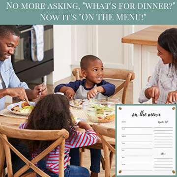 Acrylic Menu Board for Kitchen - Dry Erase Weekly Meal Planner and Grocery List for Wall - Beautiful Clear Acrylic Dry Erase Board for Wall (Liquid Chalk Marker, Eraser & Mounting Hardware Included)