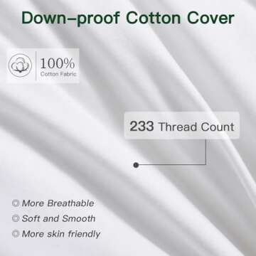 OTOSTAR Down and Feather Pillow Inserts for Comfort