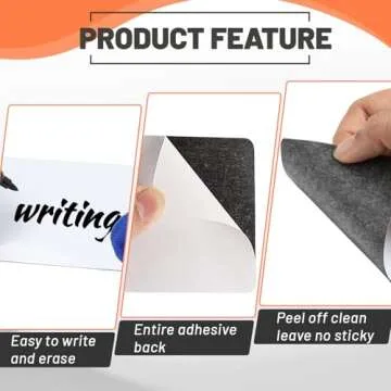 Wexpw Dry Erase Labels Stickers 24 Pack 3x5 inch Reusable Sticky Notes Min Whiteboard Label Stickers Removable Reusable Sticky Labels Post It Notes with Wipe Cloth