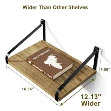 Love-KANKEI Rustic Floating Shelves Set of 2 for Stylish Storage