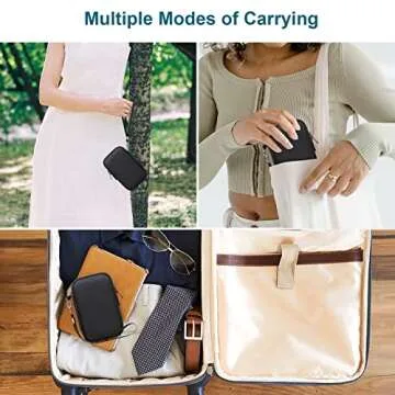 Canboc Hard Travel Case for Canon PowerShot G7X Mark II/III / G5 X Mark II Digital Camera, Mesh Bag fit Battery, Charger, USB Cable, Wrist Strap or Other Camera Accessories, Black