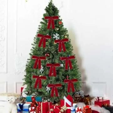 Anwyll Vintage Red Velvet Ribbon for Christmas Crafts & Gifts