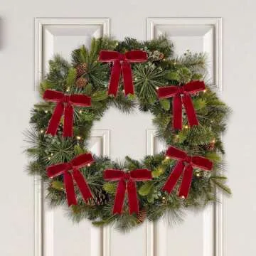 Anwyll Vintage Red Velvet Ribbon for Christmas Crafts & Gifts