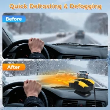 Pycoal 12V Portable Car Heater for Fast Heating and Defrosting