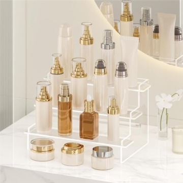 Meteou Acrylic Tiered Display Shelf for Perfume & Collectibles