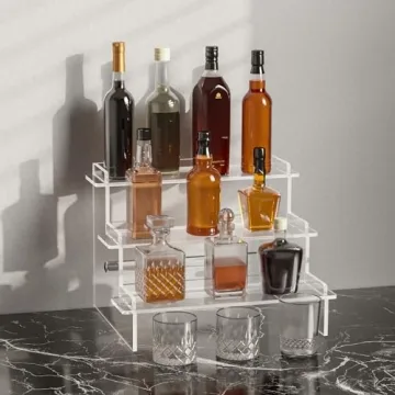 Meteou Acrylic Tiered Display Shelf for Perfume & Collectibles