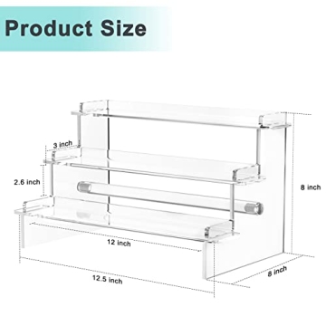 Meteou Acrylic Tiered Display Shelf for Perfume & Collectibles