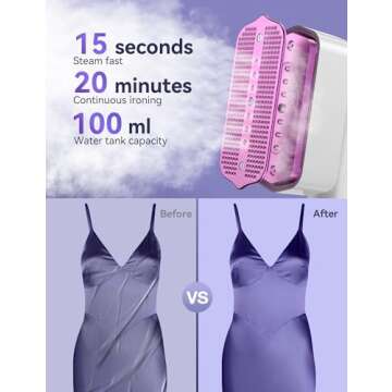 Sundu 2-in-1 Portable Steamer Iron, Travel Essential for Wrinkle-Free Clothes