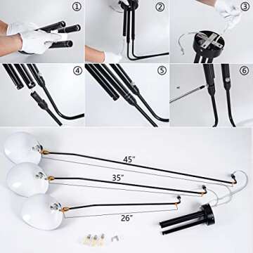 Mzithern Black Chandelier Elegant Ceiling Light for Home