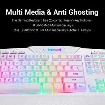 Redragon RGB Backlit Gaming Keyboard and Mouse Combo