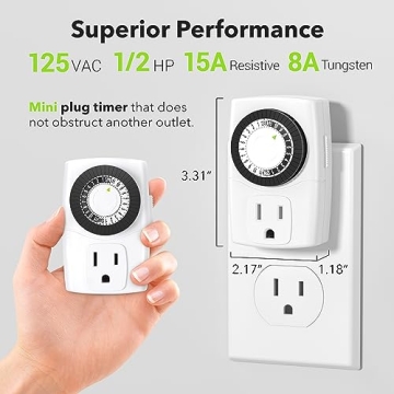 BN-LINK Mini Mechanical Timer For Home Automation - 2-Pack