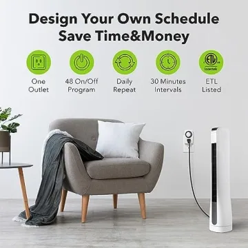 BN-LINK Mini Mechanical Timer For Home Automation - 2-Pack