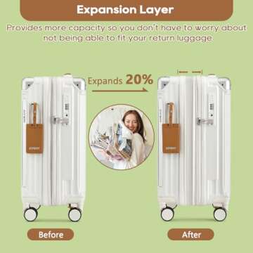 Joyway Carry On Luggage: Expandable, Stylish with USB Port